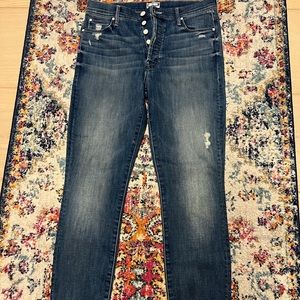 MOTHER demin || Stunner Ankle Fray